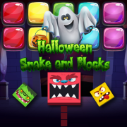 Play Halloween Snake and Blocks now!